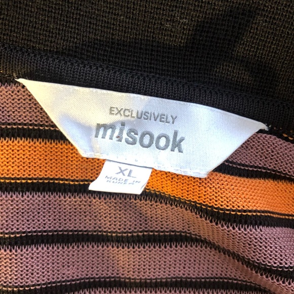 Exclusively Misook Striped  Zip Cardigan XL - Picture 2 of 5
